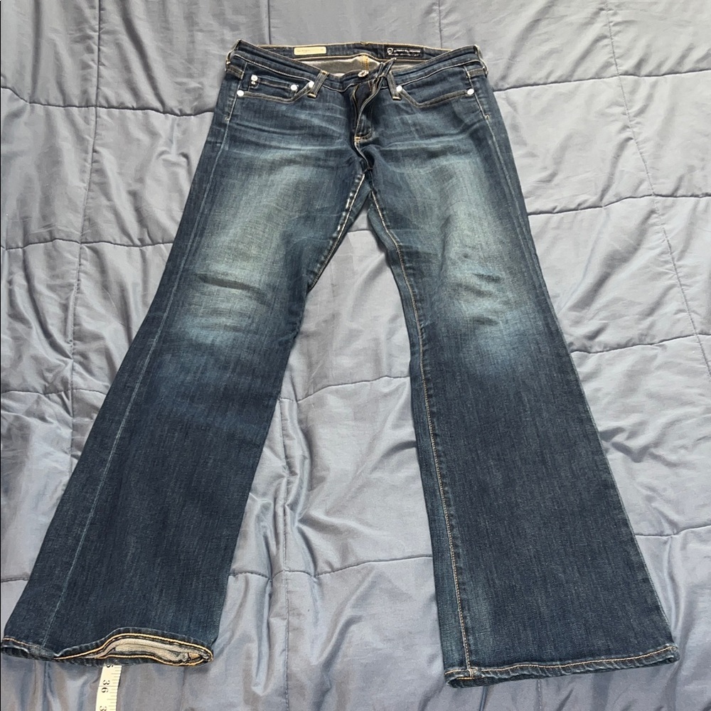 AG Adriano Goldschmied Dark Blue Flare Jeans - Picture 4 of 12